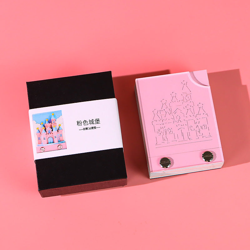 Pink Castle 3D Memo Pad
