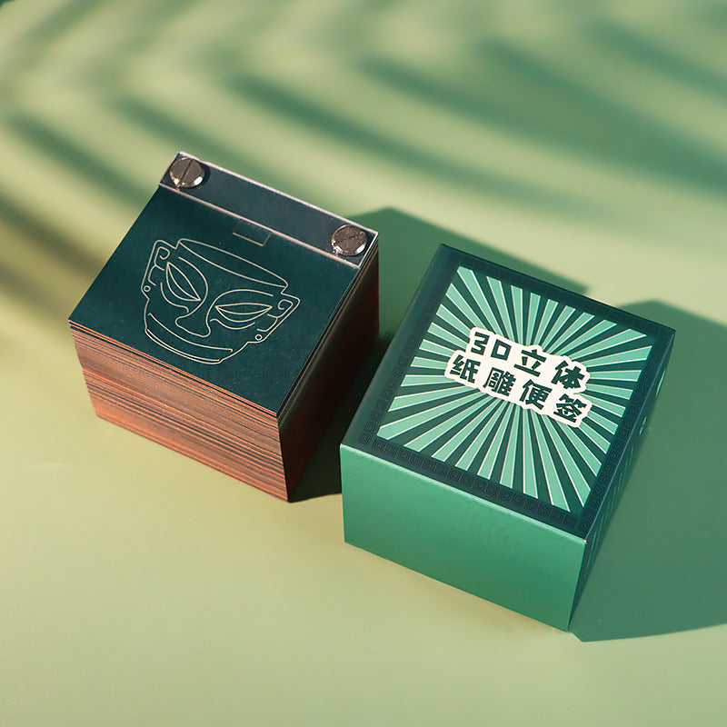 Sanxingdui Pen Holder - 3D Memo Pad Desk Organizer