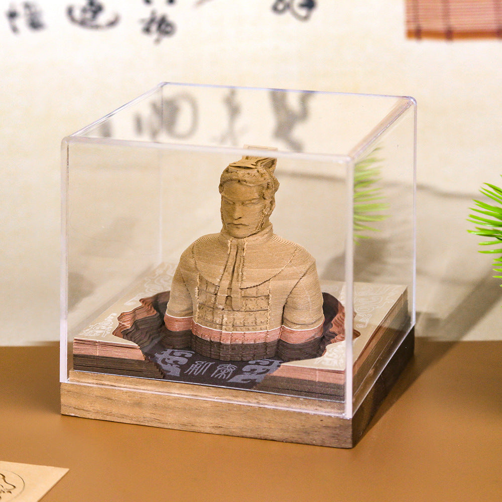 Terracotta Warriors 3d Memo Pad - Daily Calendar 2026