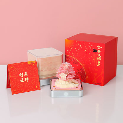 Romantic Treehouse 3d Memo Pad - Daily Calendar 2026