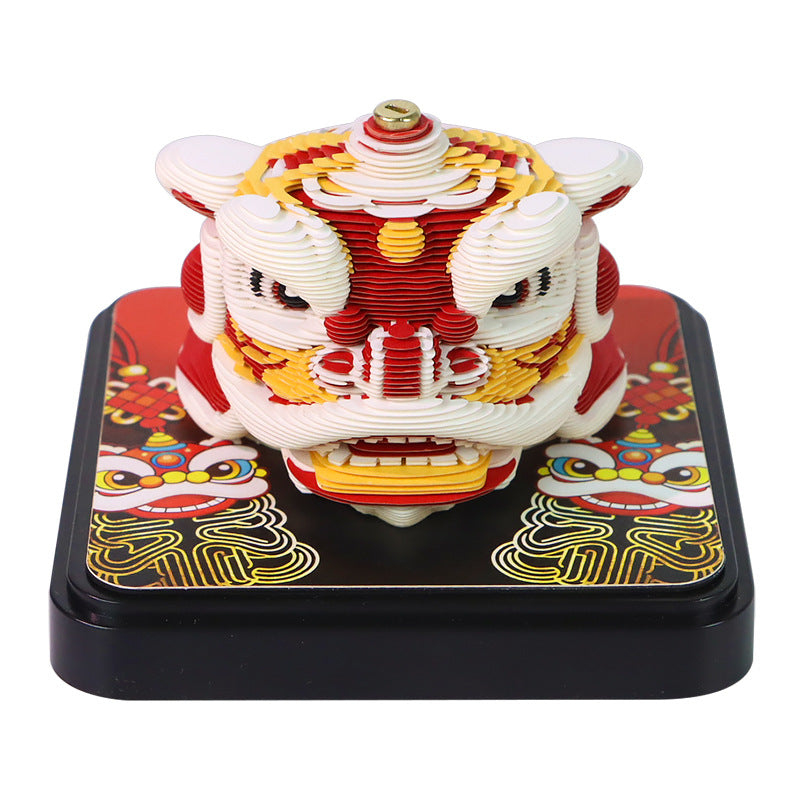 Chinese Lion Dance 3D Memo Pad - Daily Calendar 2026
