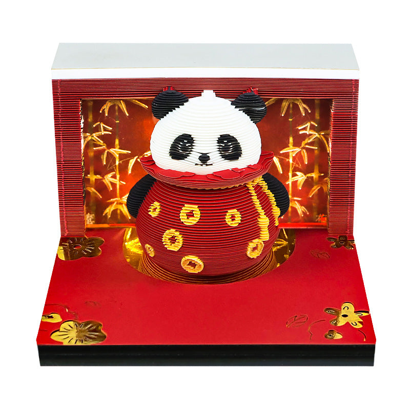 Fortune Panda 3D Memo Pad - Weekly Planner 2026