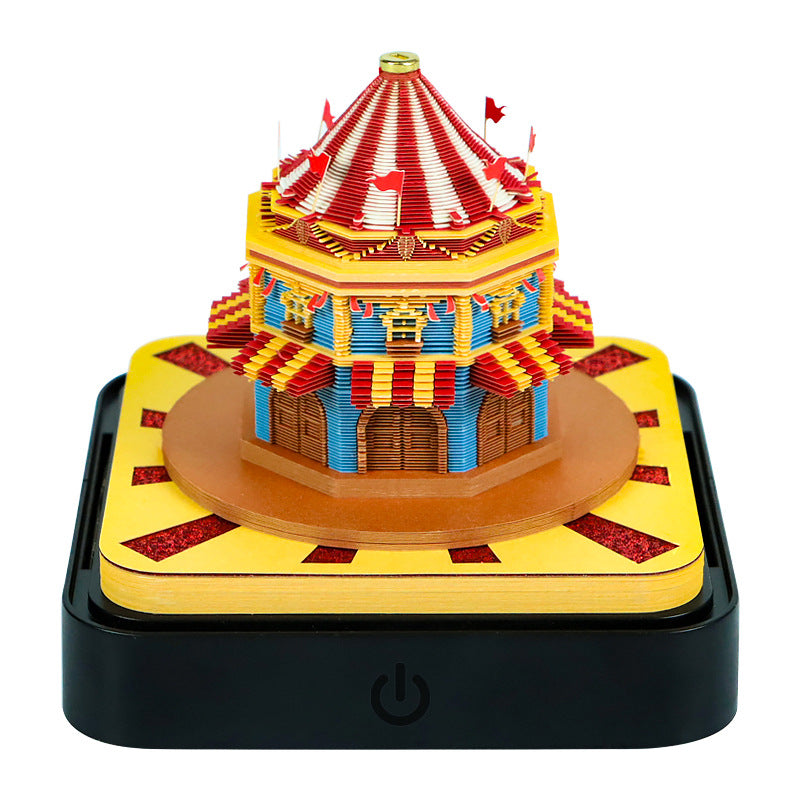 Circus Carnival 3d Memo Pad - Daily Calendar 2026