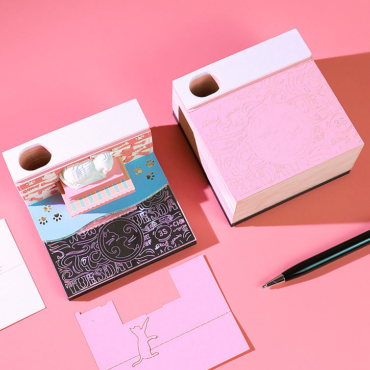 Sweet Cat House 3d Memo Pad