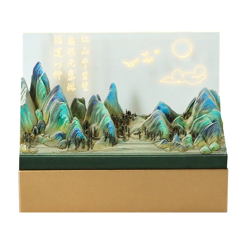 A Thousand Li of Rivers and Mountains 3d Memo Pad - Weekly Planner 2026