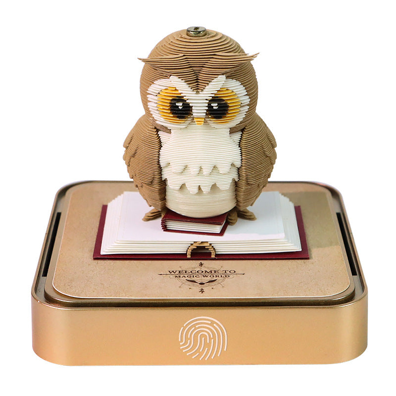 Owl 3D Memo Pad - Daily Calendar 2026