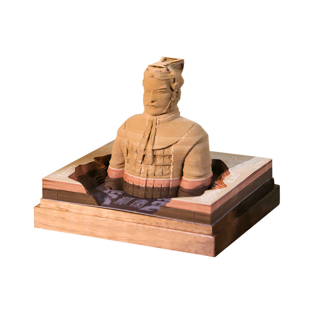 Terracotta Warriors 3d Memo Pad - Daily Calendar 2026