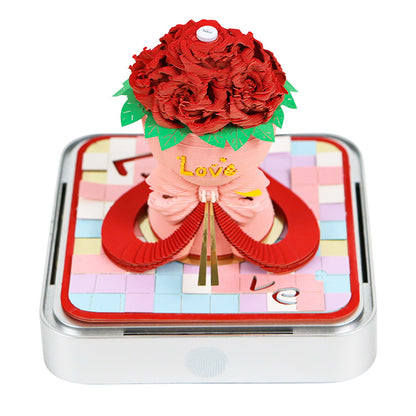 Rose Bouquet 3d Memo Pad - Daily Calendar 2026