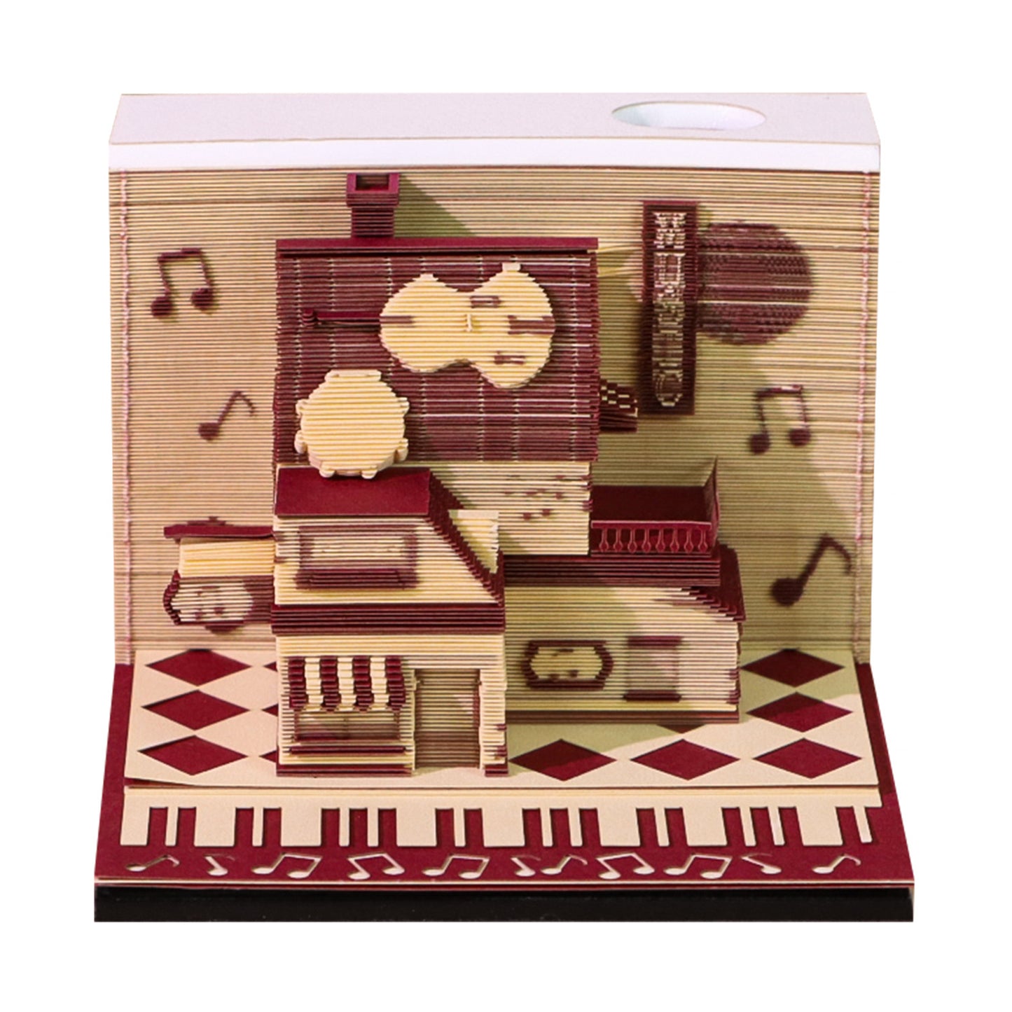 Music Shop 3D Memo Pad - Weekly Planner 2026