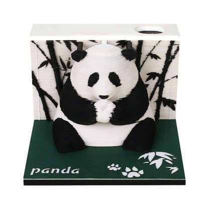 Cute Panda 3d Memo Pad - Weekly Planner 2026
