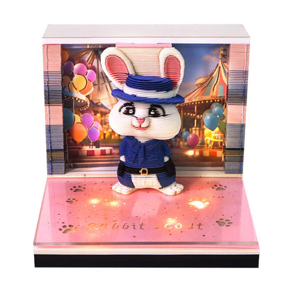 Bunny Commander 3d Memo Pad - Weekly Planner 2026