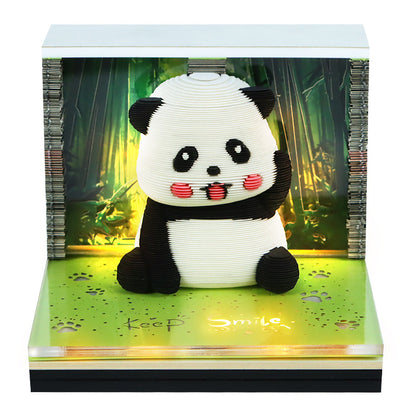 Panda Bamboo Forest 3d Memo Pad - Weekly Planner 2026