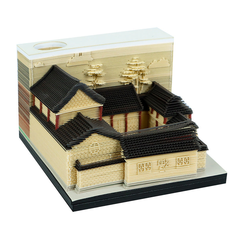 Beijing Courtyard House 3D Memo Pad - Daily Calendar 2026