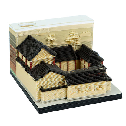 Beijing Courtyard House 3D Memo Pad - Daily Calendar 2026