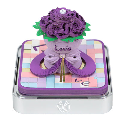 Rose Bouquet 3d Memo Pad - Daily Calendar 2026