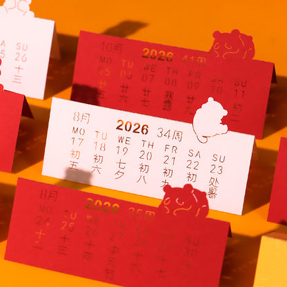 Fortune Panda 3D Memo Pad - Weekly Planner 2026