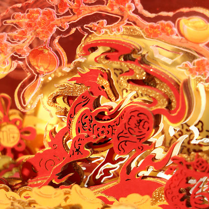 Horse Gold Fortune 3D Memo Pad - Daily Calendar 2026