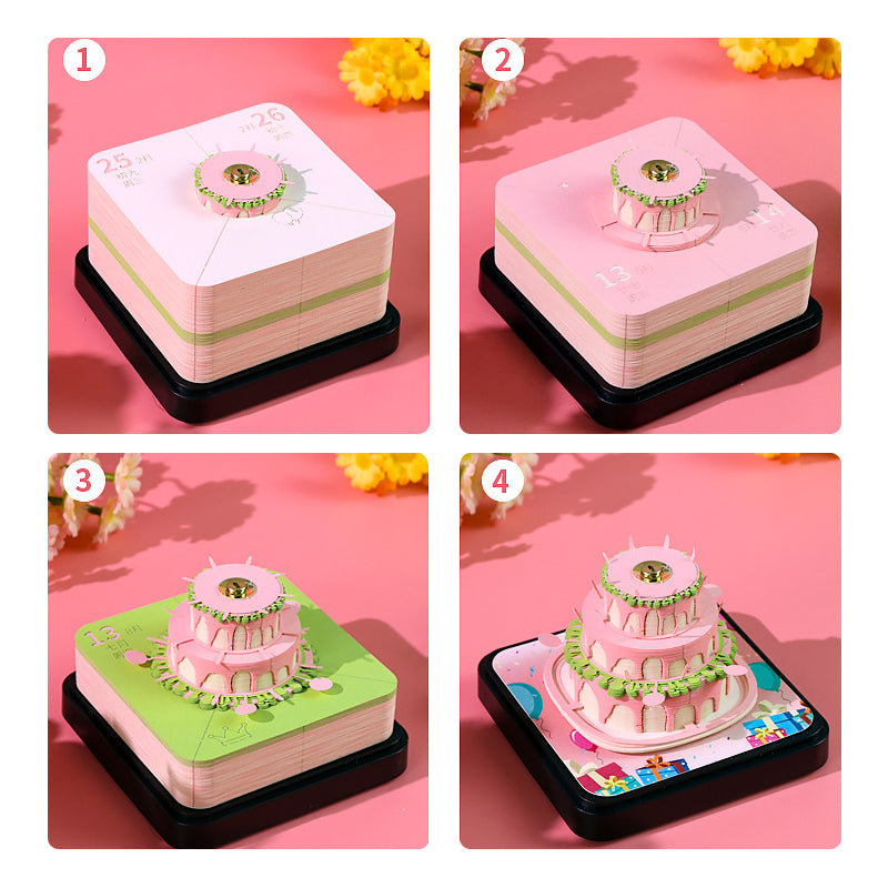 Birthday Cake 3d Memo Pad - Daily Calendar 2026