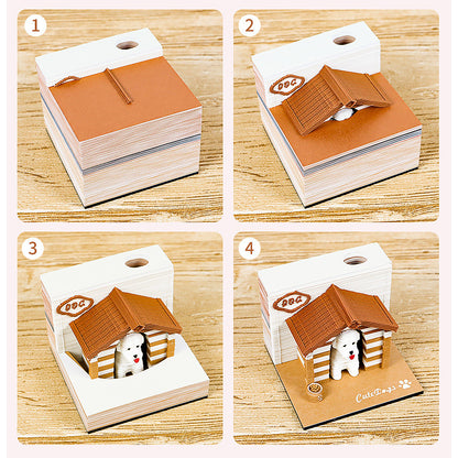 Animal Pet House 3d Memo Pad - Weekly Planner 2026