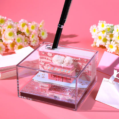 Sweet Cat House 3d Memo Pad