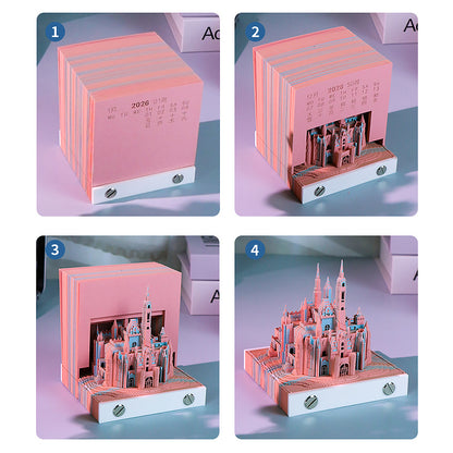 Fantasy Castle 3D Memo Pad - Weekly Planner 2026