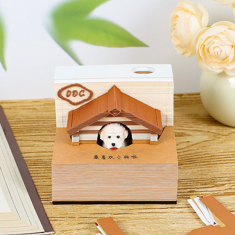 Animal Pet House 3d Memo Pad - Weekly Planner 2026