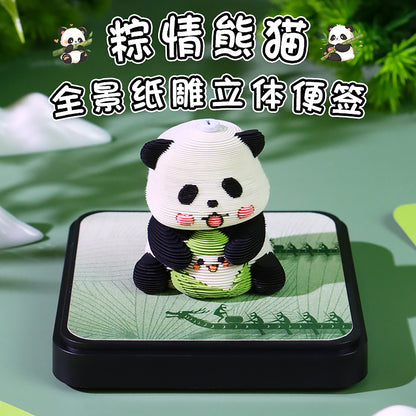 Panda Zongzi 3d Memo Pad - Daily Calendar 2026