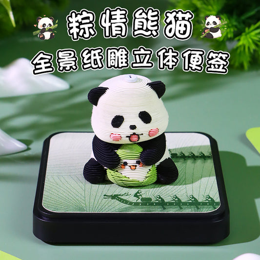 Panda Zongzi 3d Memo Pad - Daily Calendar 2026