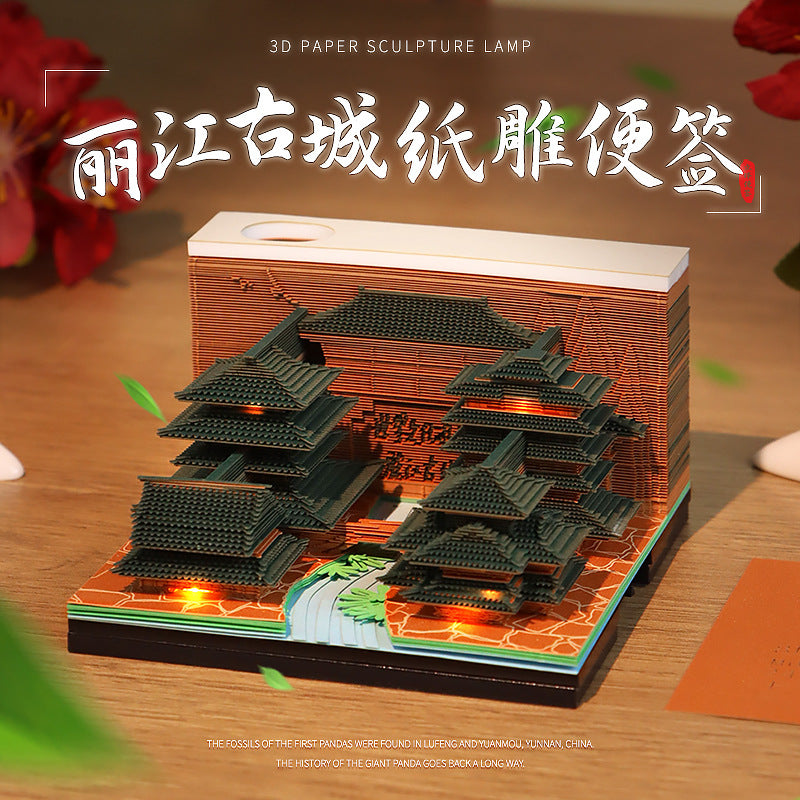Lijiang Old Town 3d Memo Pad - Weekly Planner 2026