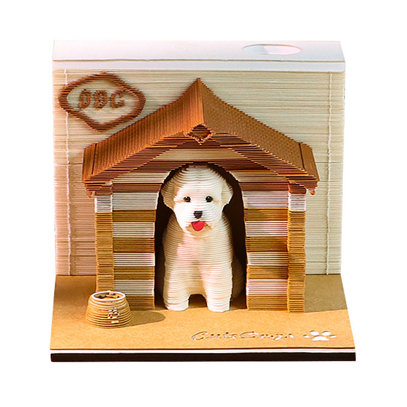 Animal Pet House 3d Memo Pad - Weekly Planner 2026
