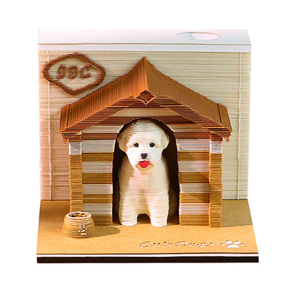 Animal Pet House 3d Memo Pad - Weekly Planner 2026