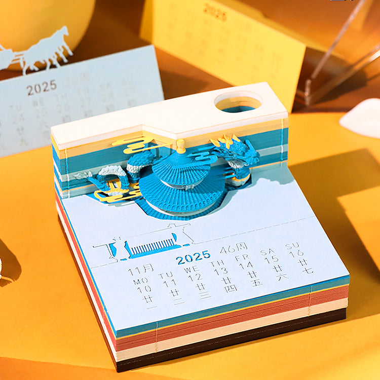 Hall of Prayer for Good Harvests 3D Memo Pad - Weekly Planner 2026