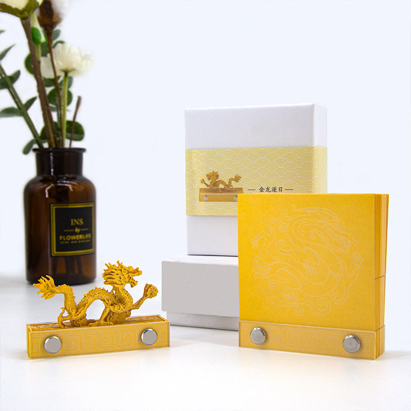Golden Dragon 3d Memo Pad - Weekly Planner 2026