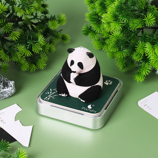 Sitting Panda 3d Memo Pad - Daily Calendar 2026