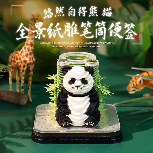 Relaxed Panda 3d Memo Pad - Daily Calendar 2026