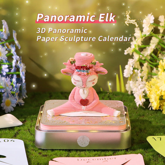 Elk 3d Memo Pad - Daily Calendar 2026