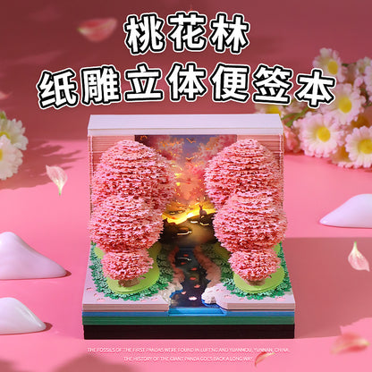 Peach Blossom Forest 3d Memo Pad - Weekly Planner 2026