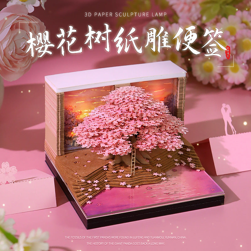 Cherry Blossom Tree 3d Memo Pad - Weekly Planner 2026