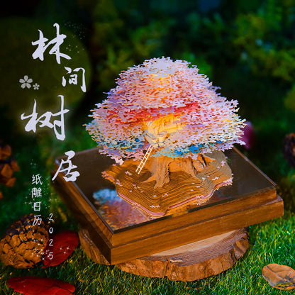 Cherry Blossom Tree House 3d Memo Pad - Daily Calendar 2026