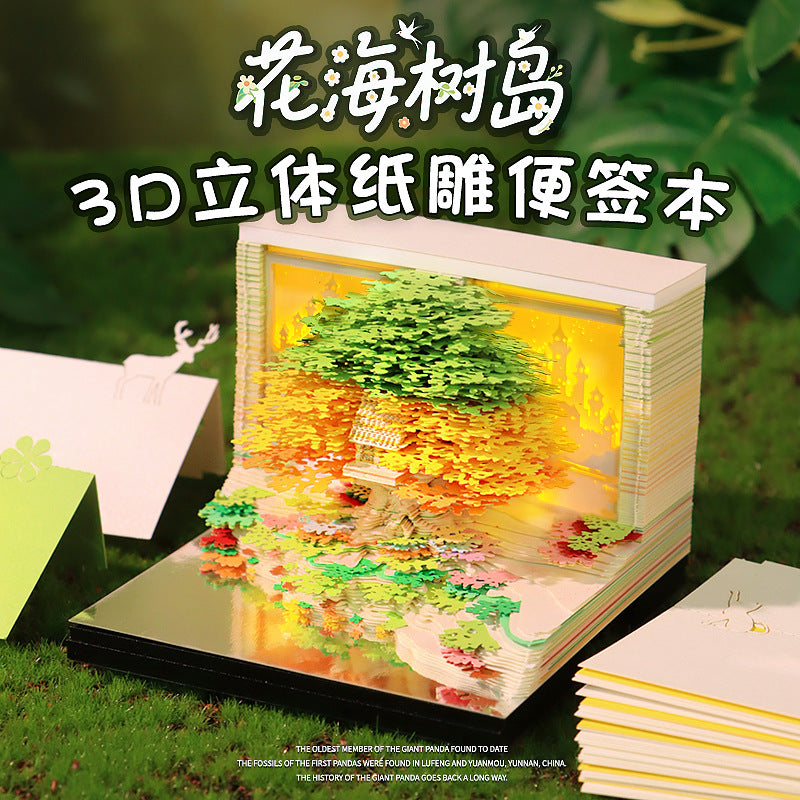 Flower Island Tree 3d Memo Pad - Weekly Planner 2026