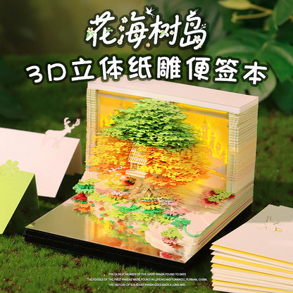 Flower Island Tree 3d Memo Pad - Weekly Planner 2026