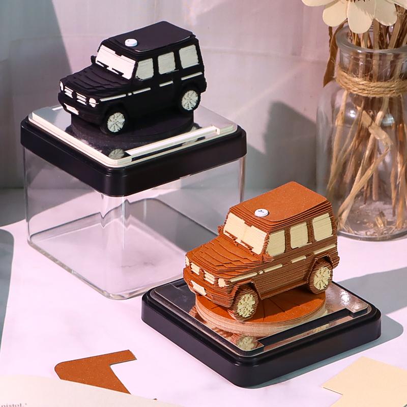 Luxury Car 3d Memo Pad - Daily Calendar 2026