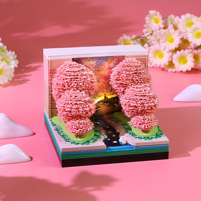 Peach Blossom Forest 3d Memo Pad - Weekly Planner 2026