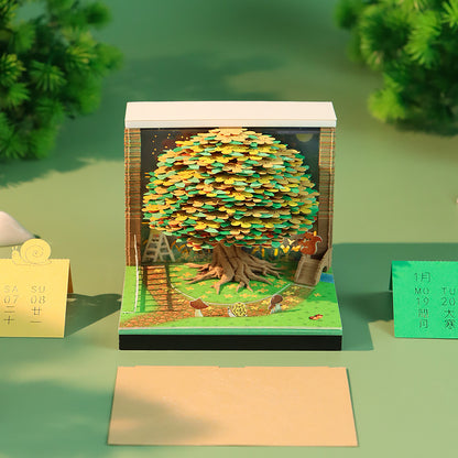 Osmanthus Moonlight 3d Memo Pad - Weekly Planner 2026