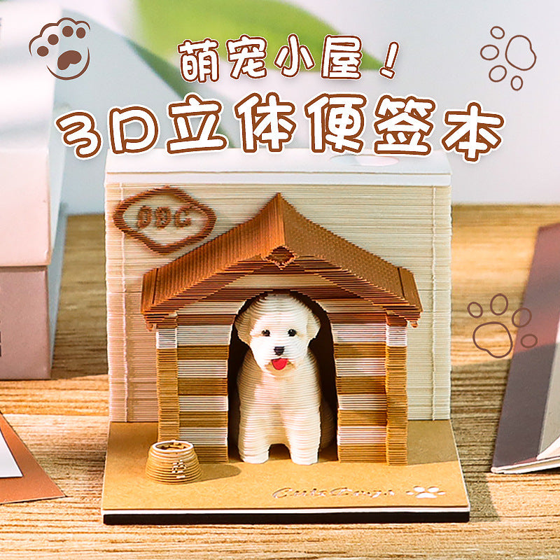 Animal Pet House 3d Memo Pad - Weekly Planner 2026