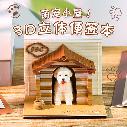 Animal Pet House 3d Memo Pad - Weekly Planner 2026