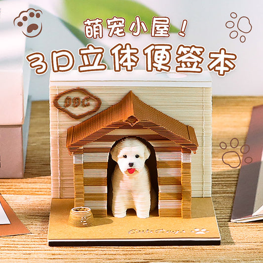 Animal Pet House 3d Memo Pad - Weekly Planner 2026