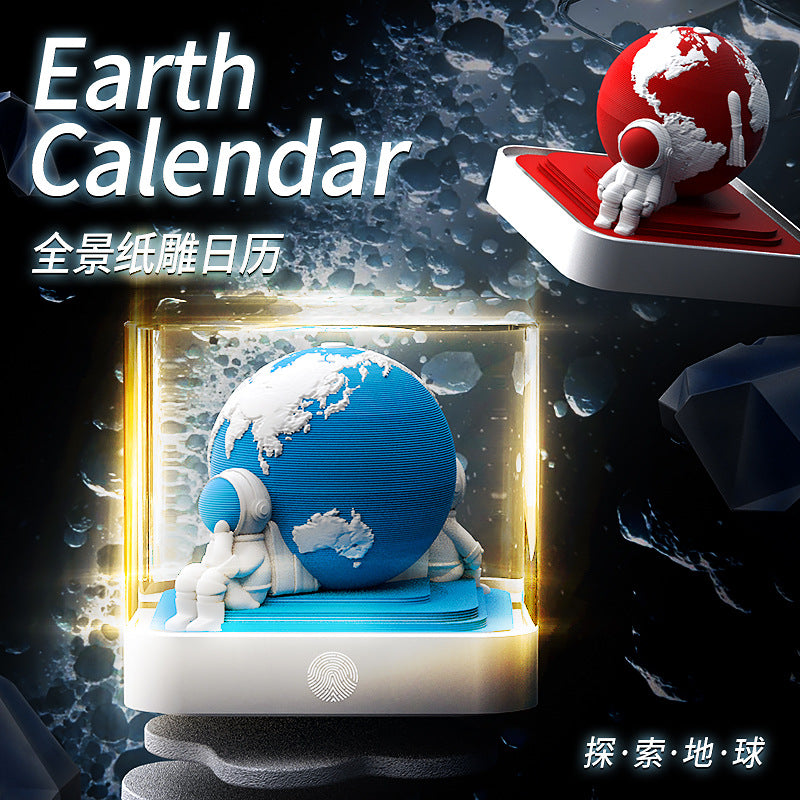 Earth Globe 3d Memo Pad - Daily Calendar 2026