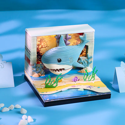 Cute Ocean Shark 3d Memo Pad - Weekly Planner 2026