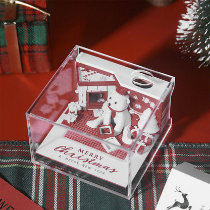 Christmas Polar Bear 3d Memo Pad - Weekly Planner 2026